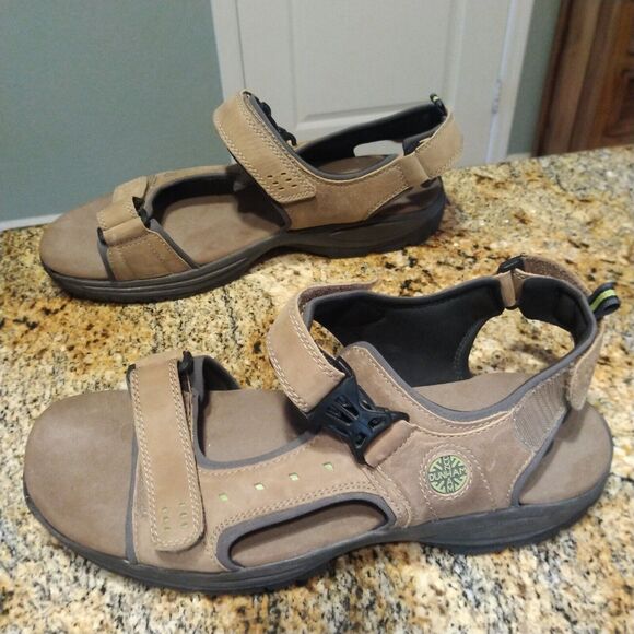 Dunham Sandal Men's DAI04tn Newport Nolan Brown 3-way Adjustable Straps Sz 14 - Picture 4 of 13